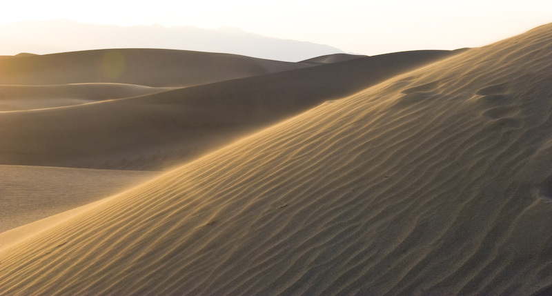 Mesquite Flat Sand Dunes At Sunset